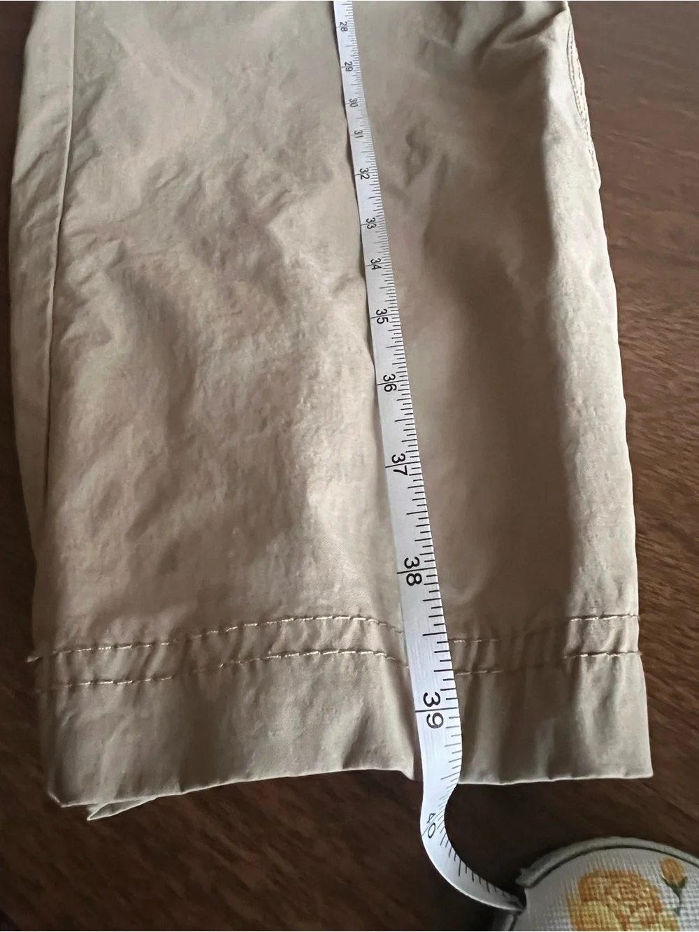 Men's Tan Water Resistant Large Gorpcore Hiking Camp Trail Drawstring Pants
